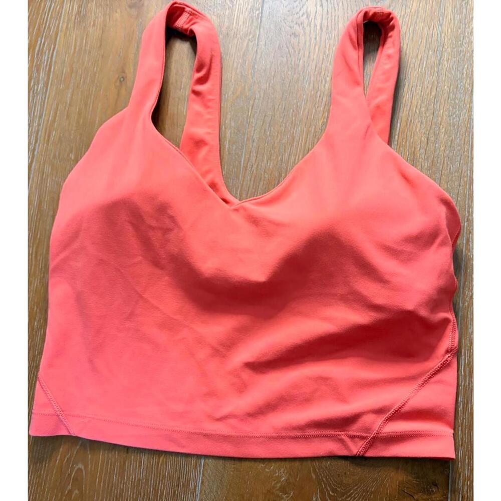 Lululemon Coral Sports Bra Supportive Athleisure Crop Top